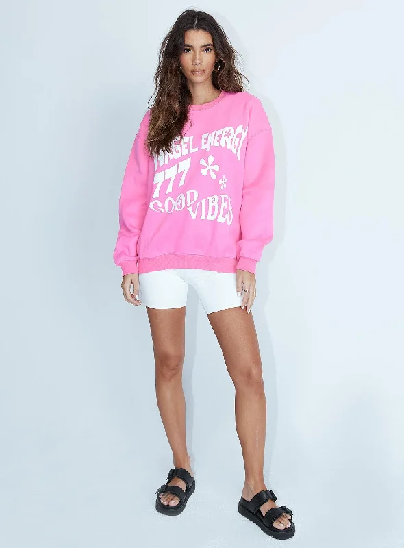 Match My Energy Crewneck Jumper/Sweater Pink