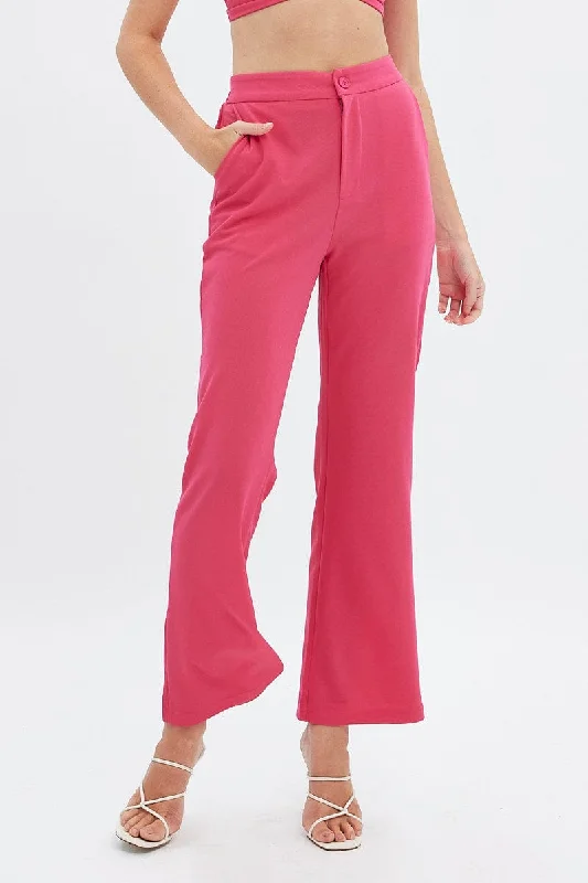 Pink High Waist Pants