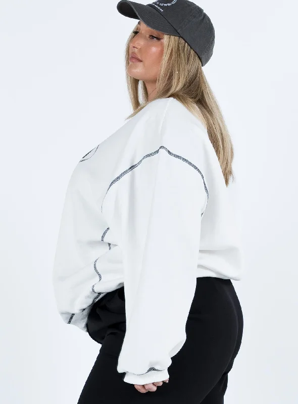 Portland Oversized Sweatshirt White Curve