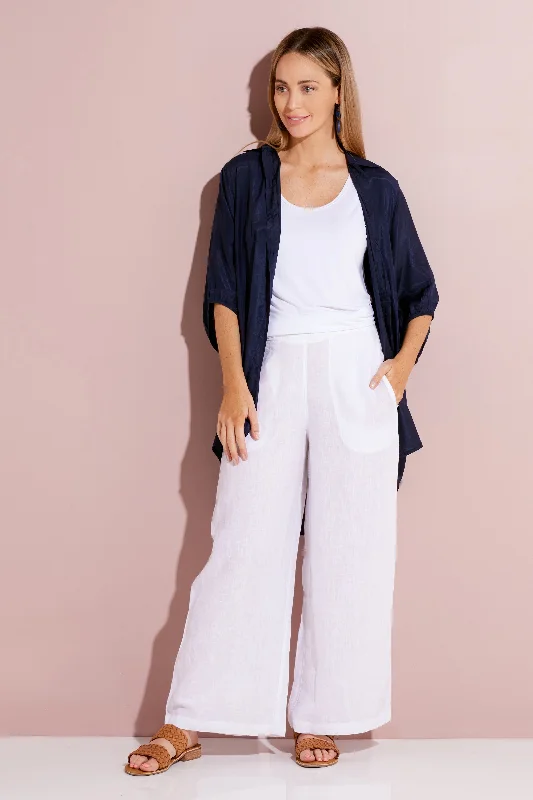 Pula Luxe Linen Pants - White