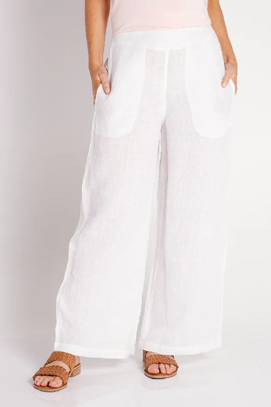 Pula Luxe Linen Pants - White