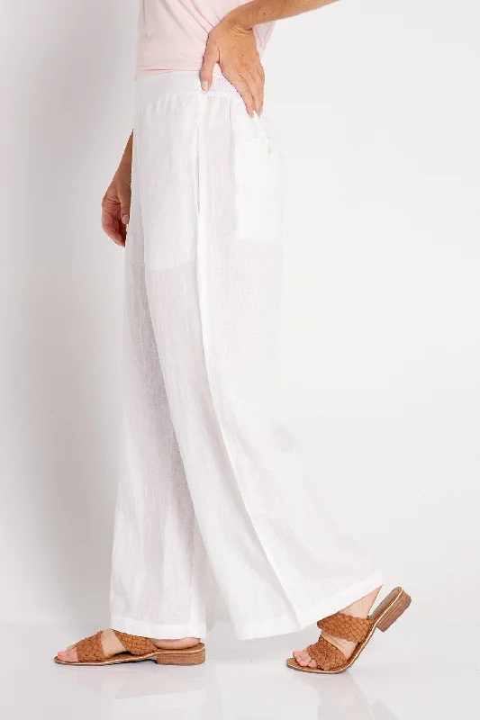 Pula Luxe Linen Pants - White