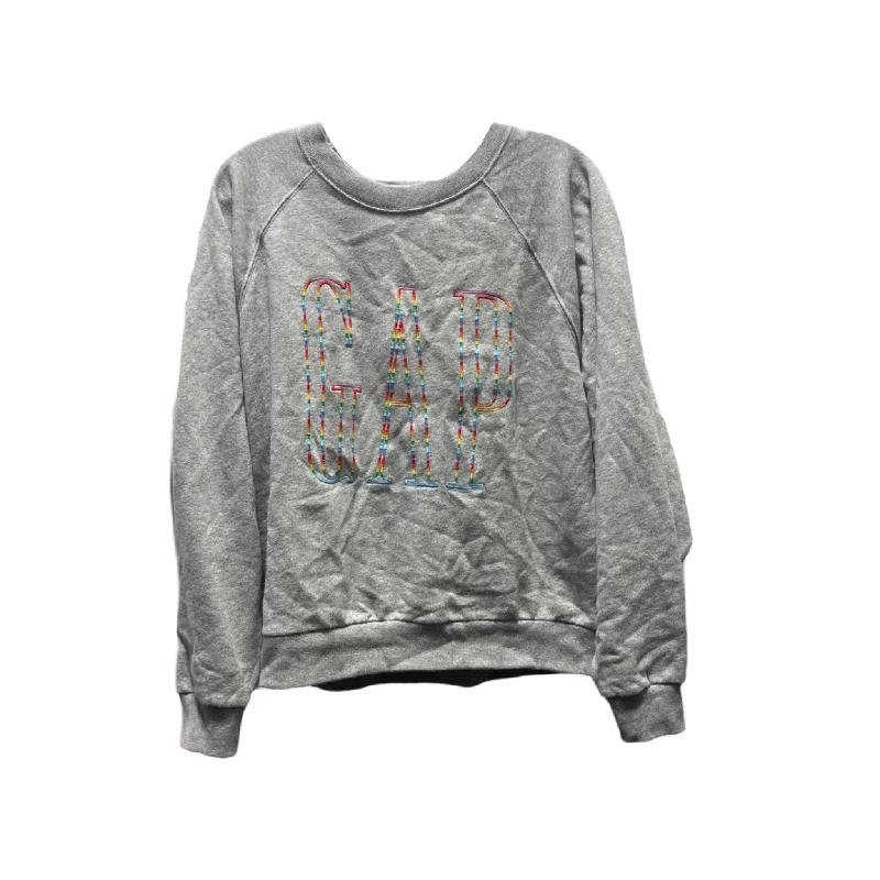 Sweatshirt Collar By Gap In Grey, Size: L