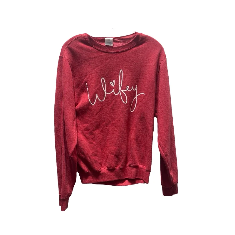 Sweatshirt Crewneck By Clothes Mentor In Red, Size: S