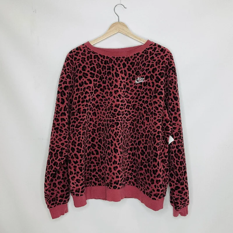 Sweatshirt Hoodie By Nike Apparel In Animal Print, Size: Xl