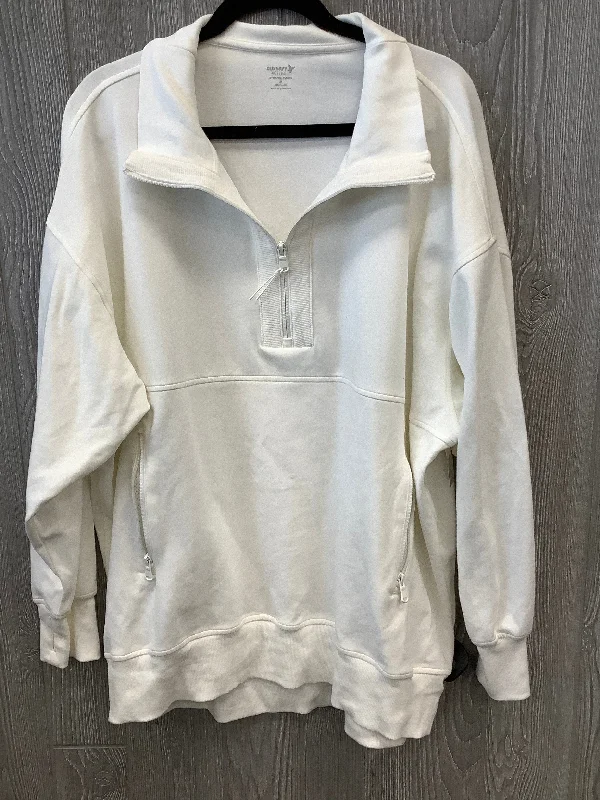 White Athletic Sweatshirt Crewneck Old Navy, Size Xl