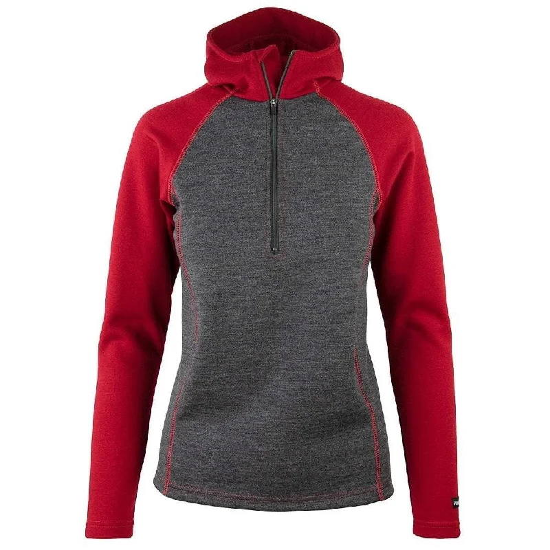 Large / Deep Red Heather Gray