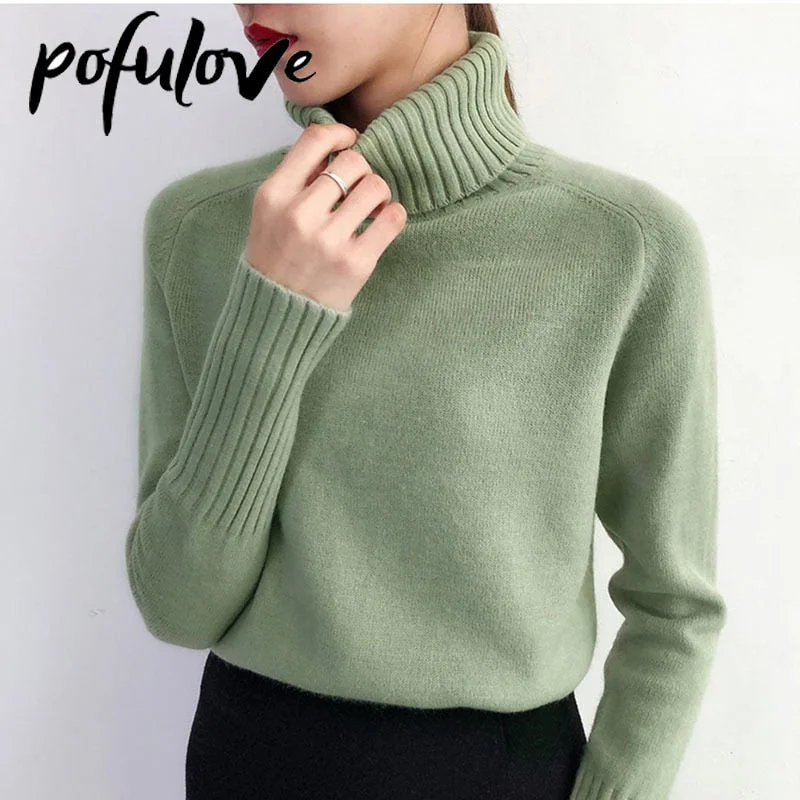 Women's Sweater Turtleneck Trending Sweater Fashion Top