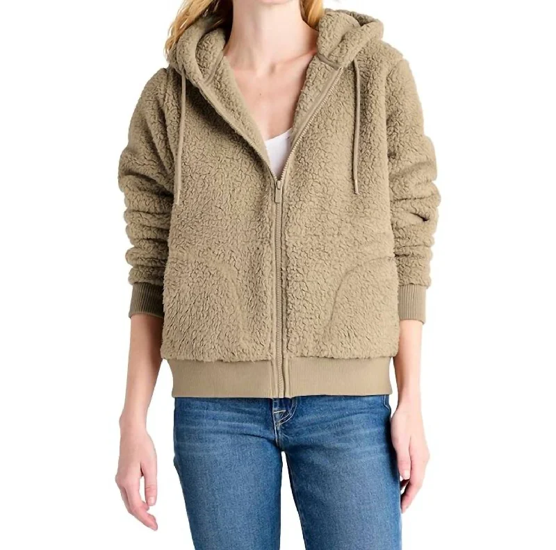 Elsa Teddy Jacket In Camel