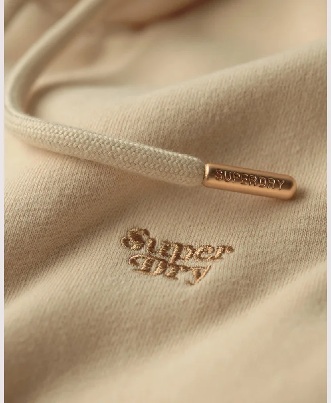 Essential Borg Lined Zip Hoodie | Tapioca Cream