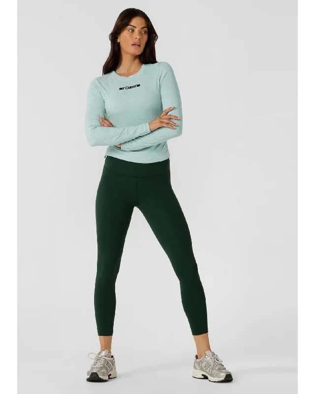 Lorna Jane Lotus No Chafe Ankle Biter Leggings - Dark Green