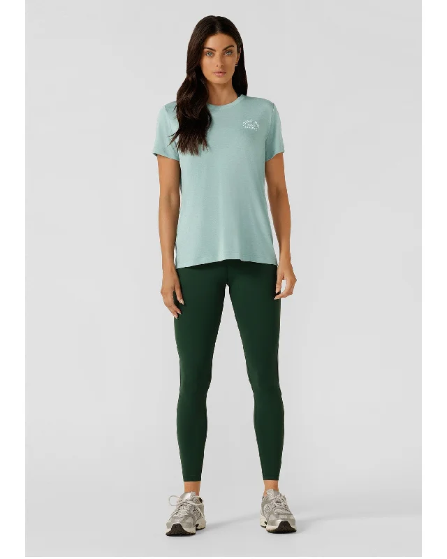 Lorna Jane Lotus No Chafe Ankle Biter Leggings - Dark Green