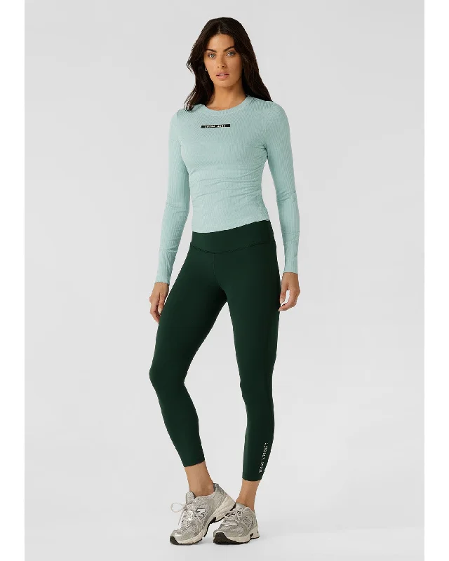 Lorna Jane Lotus No Chafe Ankle Biter Leggings - Dark Green