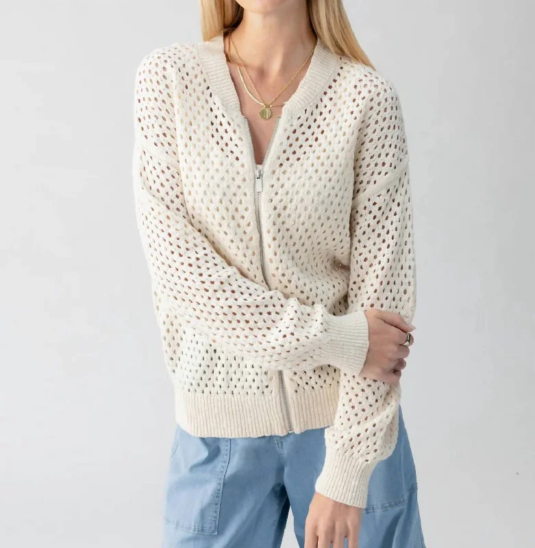 Stepping Out Sweater Jacket In Eco Natural