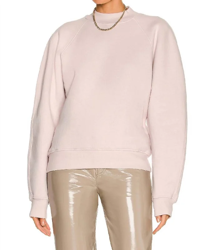 Taron Mock Neck Sweatshirt In Fondant