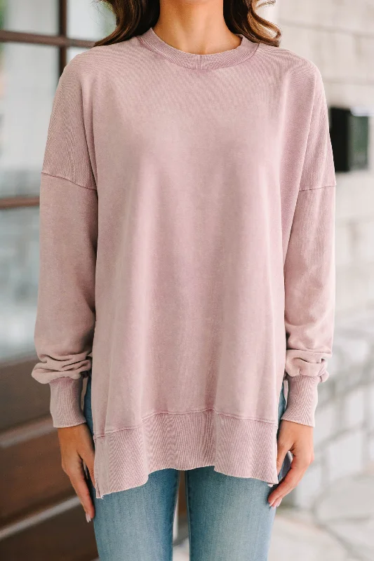 The Slouchy Mauve Pink Pullover