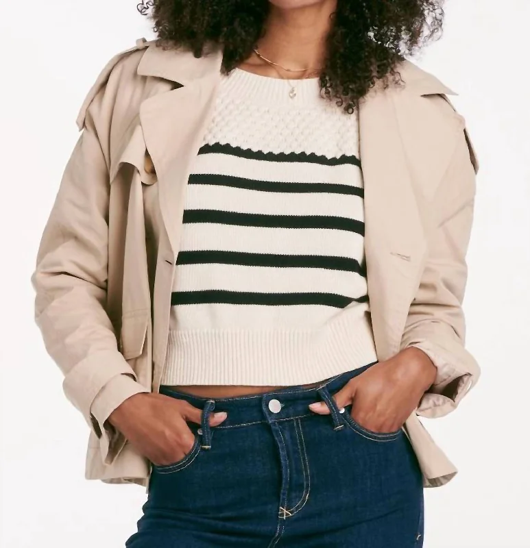 Vega Cropped Jacket In Khaki