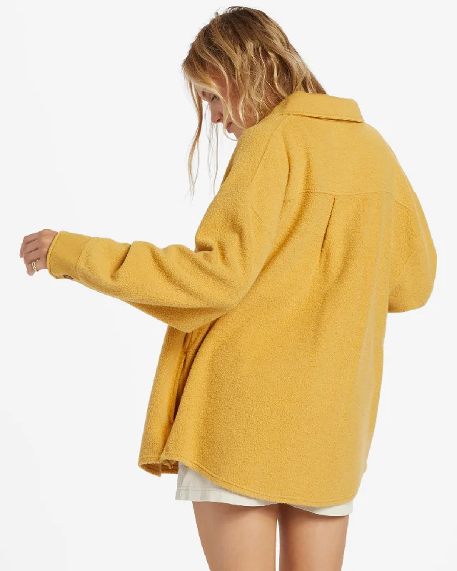 Anytime Shacket Oversized Button-Through Jacket - Wild Honey