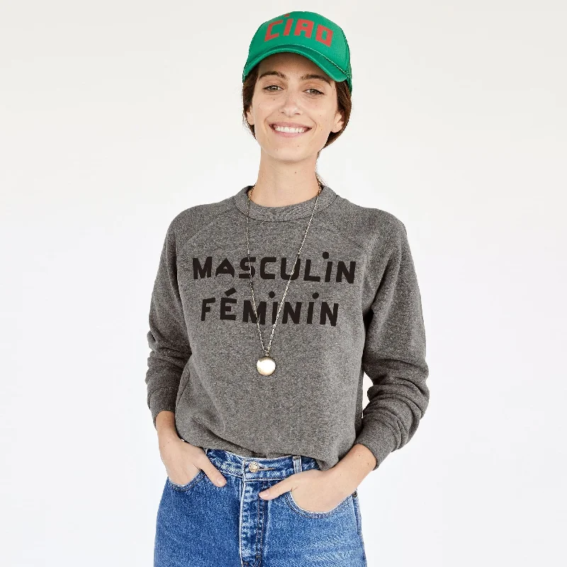 ""Masculin Féminin"" Sweatshirt (Grey)