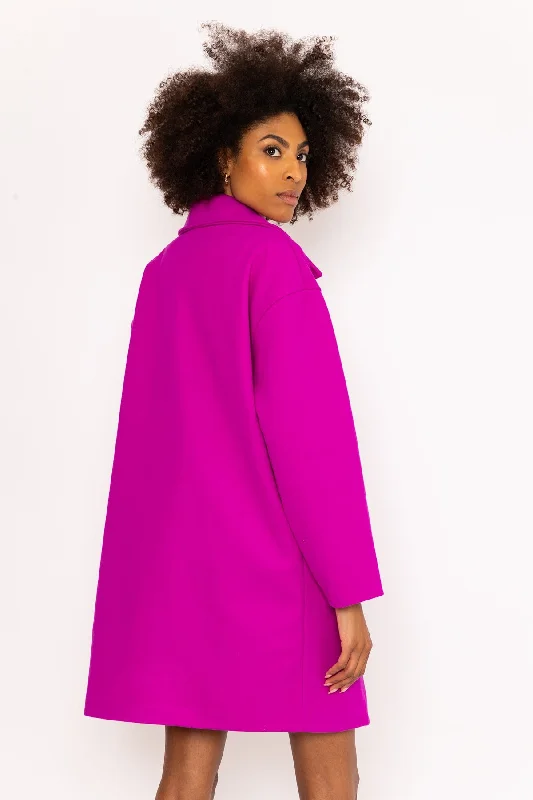 Pink Relaxed Double Breasted Coat