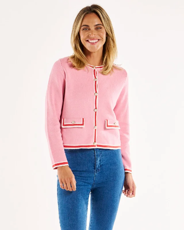 Betty Basics Lady Cardigan Pink Red