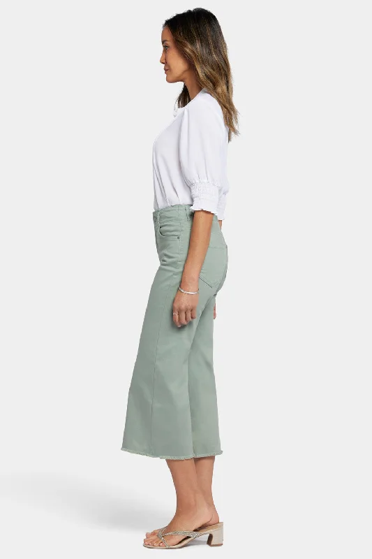 Brigitte Wide Leg Capri Jeans - Lily Pad