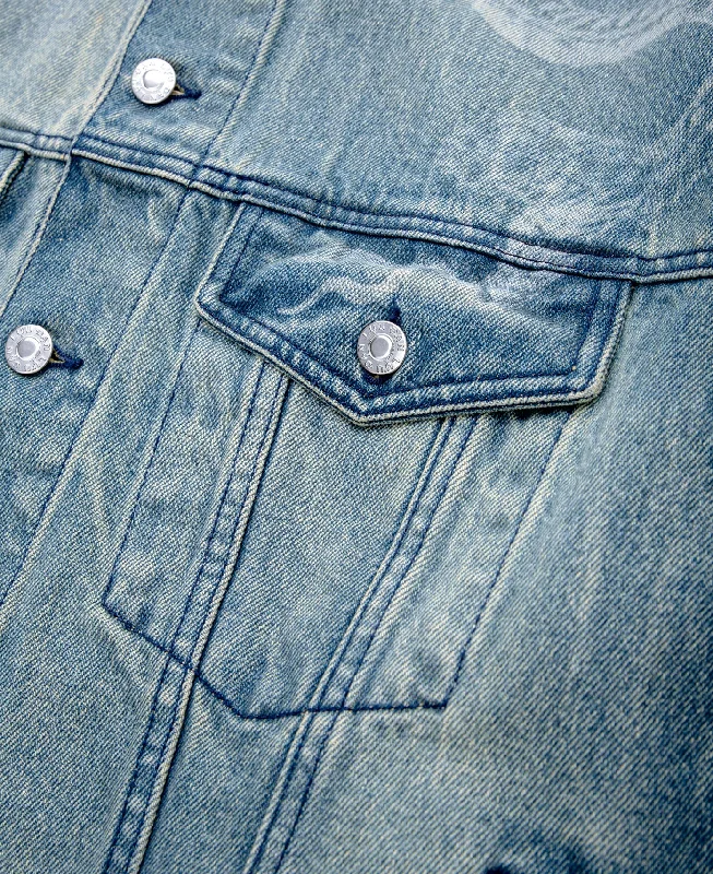 Washed Denim Jacket (Blue)