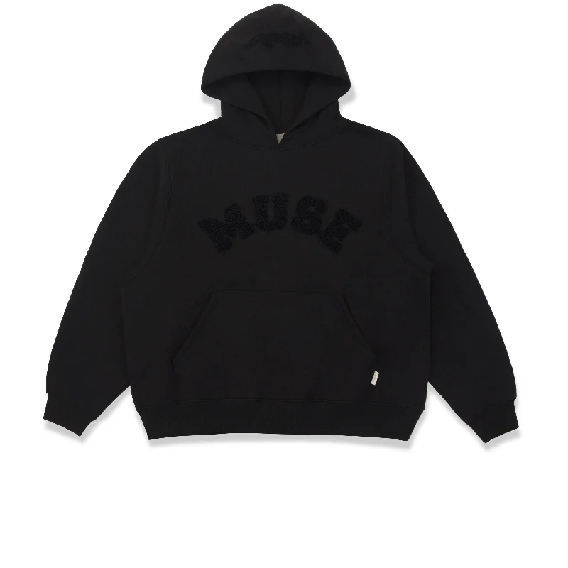 Heavyweight Chenille Hoodie - Coal Black