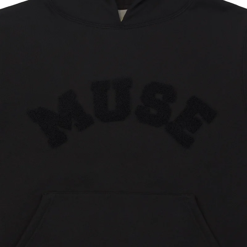 Heavyweight Chenille Hoodie - Coal Black