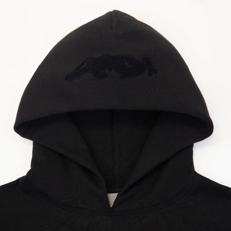 Heavyweight Chenille Hoodie - Coal Black