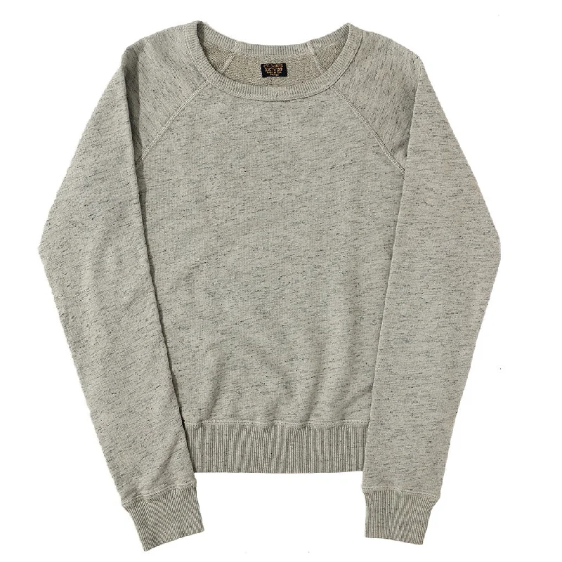 Long Sleeve Streaky French Terry Crew Neck Raglan Sweatshirt - Hay