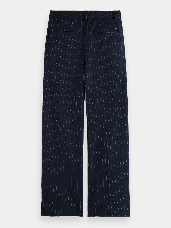 Loose tapered-fit pinstripe pants