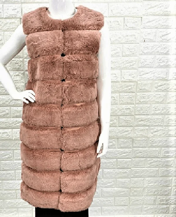 Lux Long Fur Vest