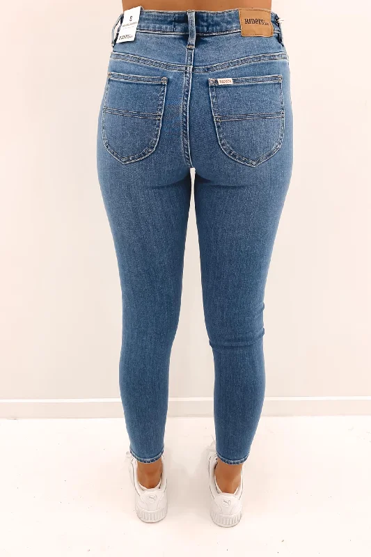 Mid Ankle Skimmer Jean Blue Chronicle