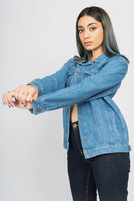 Mid-Blue Denim Trucker Jacket