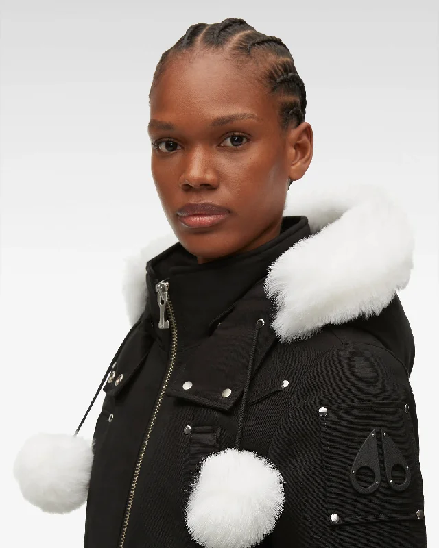 Moose Knuckles - Debbie Bomber - Black/Natural Shering