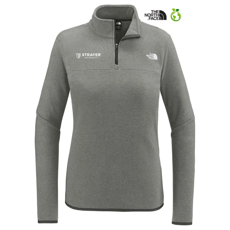 NEW STRAYER The North Face® Ladies Glacier 1/4-Zip Fleece - TNF Medium Grey Heather