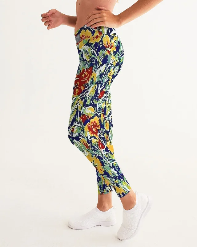 Painted floor design Women's All-Over Print Yoga Pants