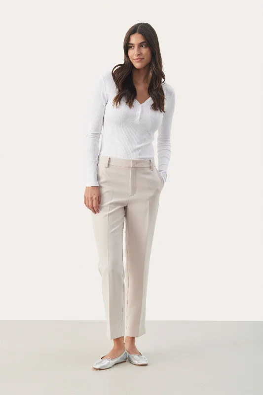 Part Two Urbana Off White Tailored Trousers