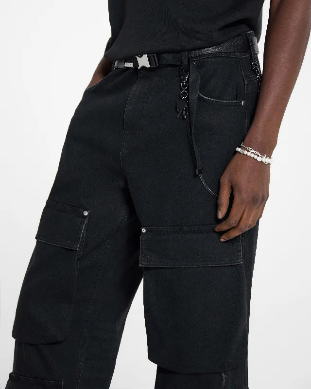 R3Ca Cargo Denim - Black