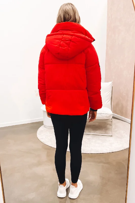 Remi Luxe Puffer Red