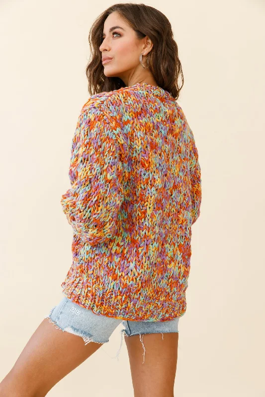 Santa Ana Chunky Knit Cardigan Funfetti