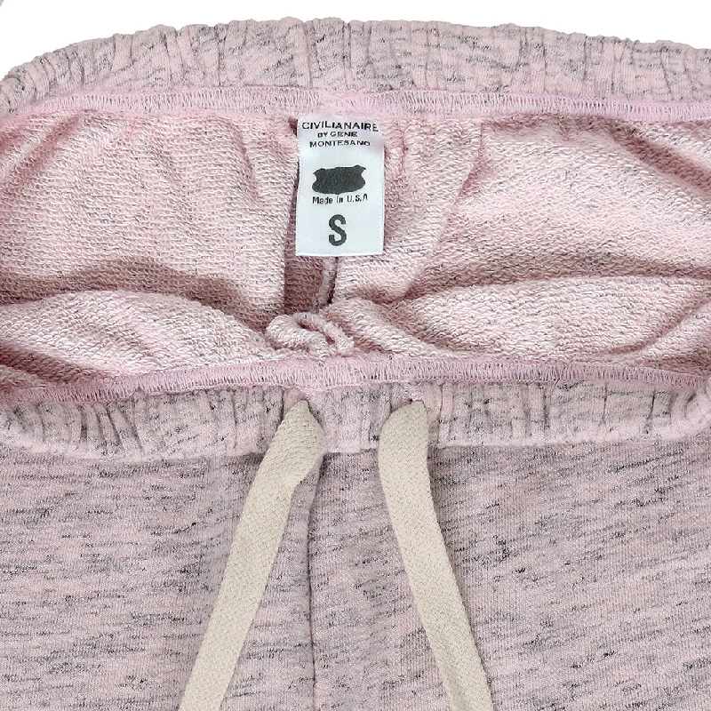 Streaky French Terry ""SIENA"" 26"" Inseam Sweatpants - Pink Clover