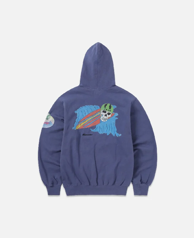 Surfing Skull Hoodie (Purple)