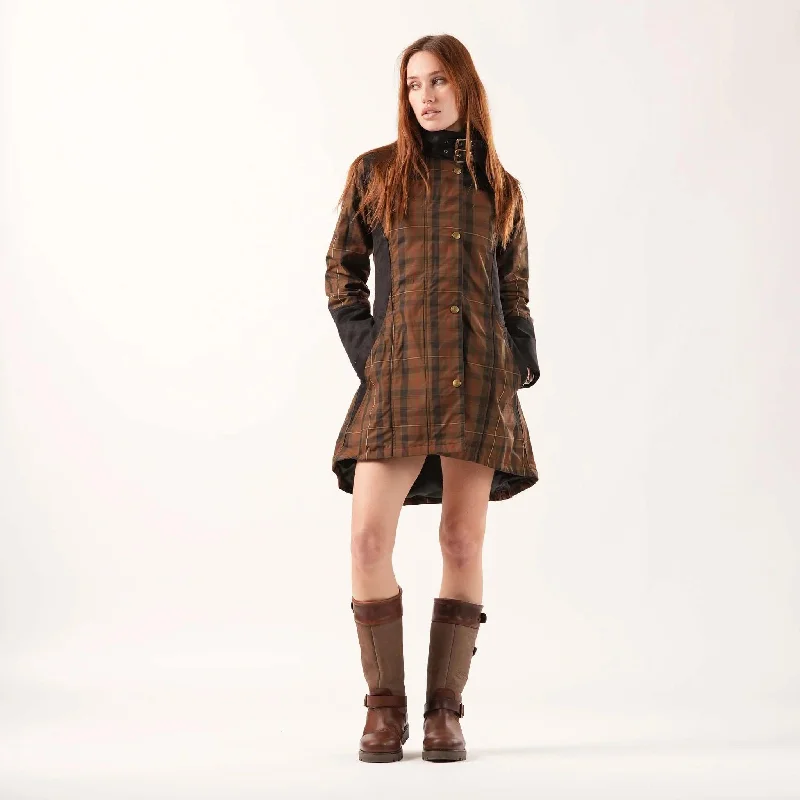 Odette Check Waterproof Coat