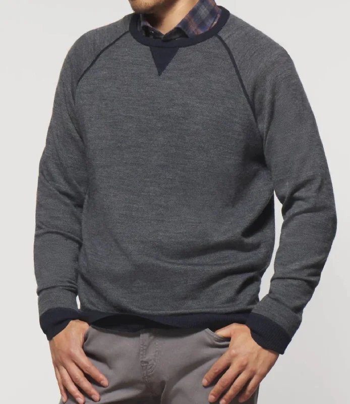 Boggs Merino Wool Crew Neck Sweater In Navy