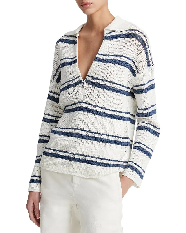 Vince Racked Ribbed Stripe Pullover